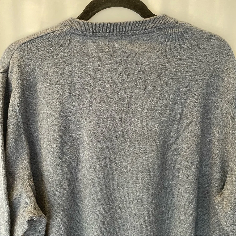 L.L. Bean Sweater XL Pullover Knit Cotton Cashmere Long Sleeve V Neck‎ Layering